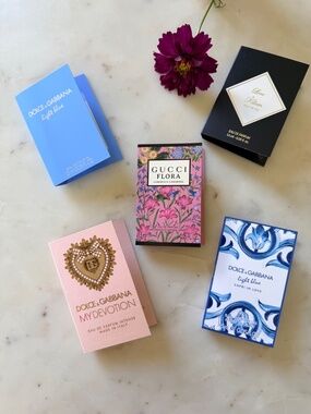 Dolce & Gabbana, Gucci, Kilian Light Blue, Devotion, Flora Beauty Set